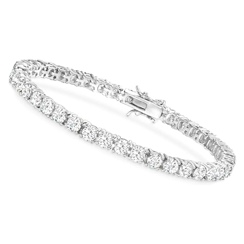 Pulso Tennis Plata con moissanita VVS1