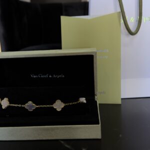 Van Cleef plata .925 chapa 14k oro/blanco