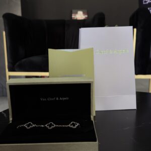 Van cleef plata.925 chapa 14k negro/plata