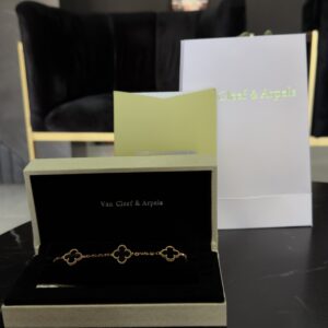 Van cleef plata .925 chapa 14k negro/oro rosa